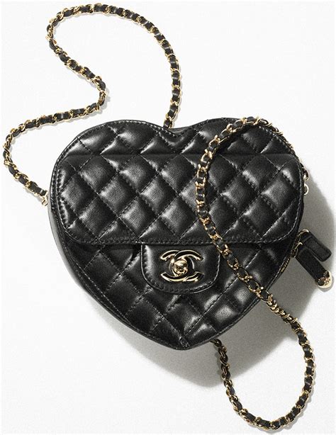 chanel heart bag gold|chanel heart shaped bag.